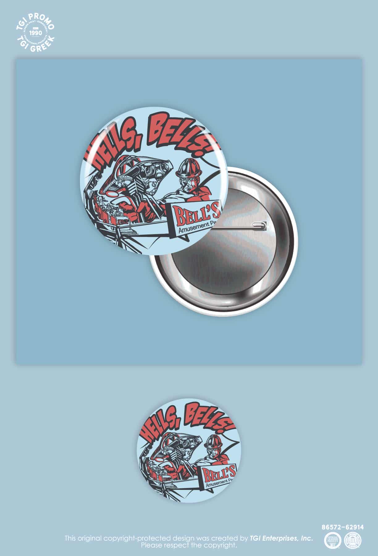 TGI Promo – Hells Bells Button