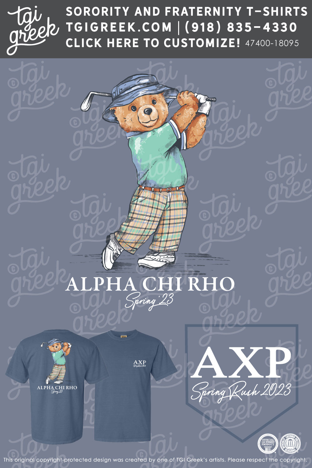 Alpha Chi Rho – WCU Spring Rush – Blue