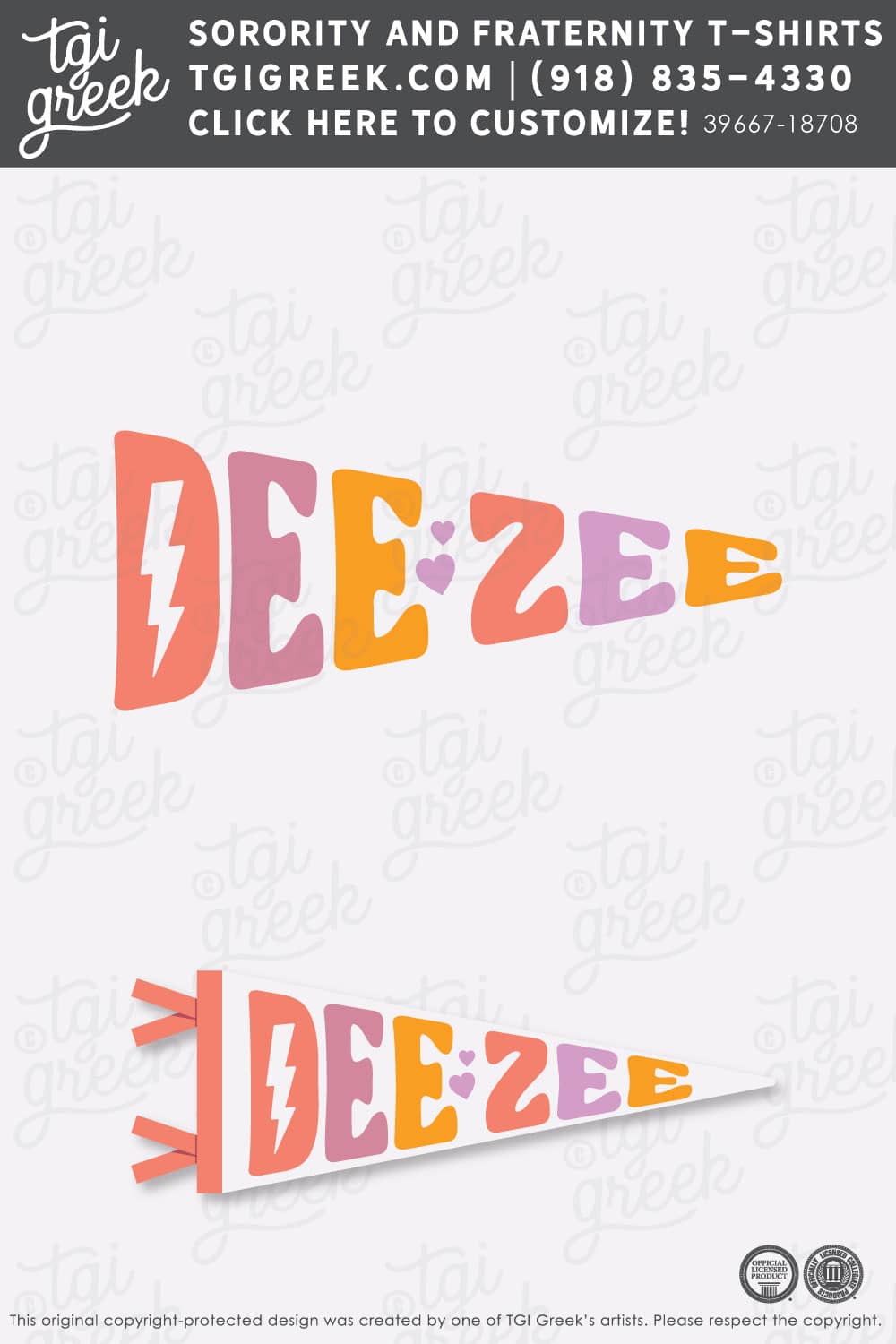 Francesca’s – Delta Zeta Pennant Flag