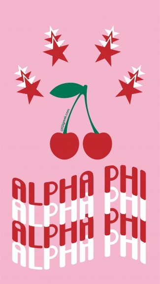 Alpha Phi Cherry Phone Background