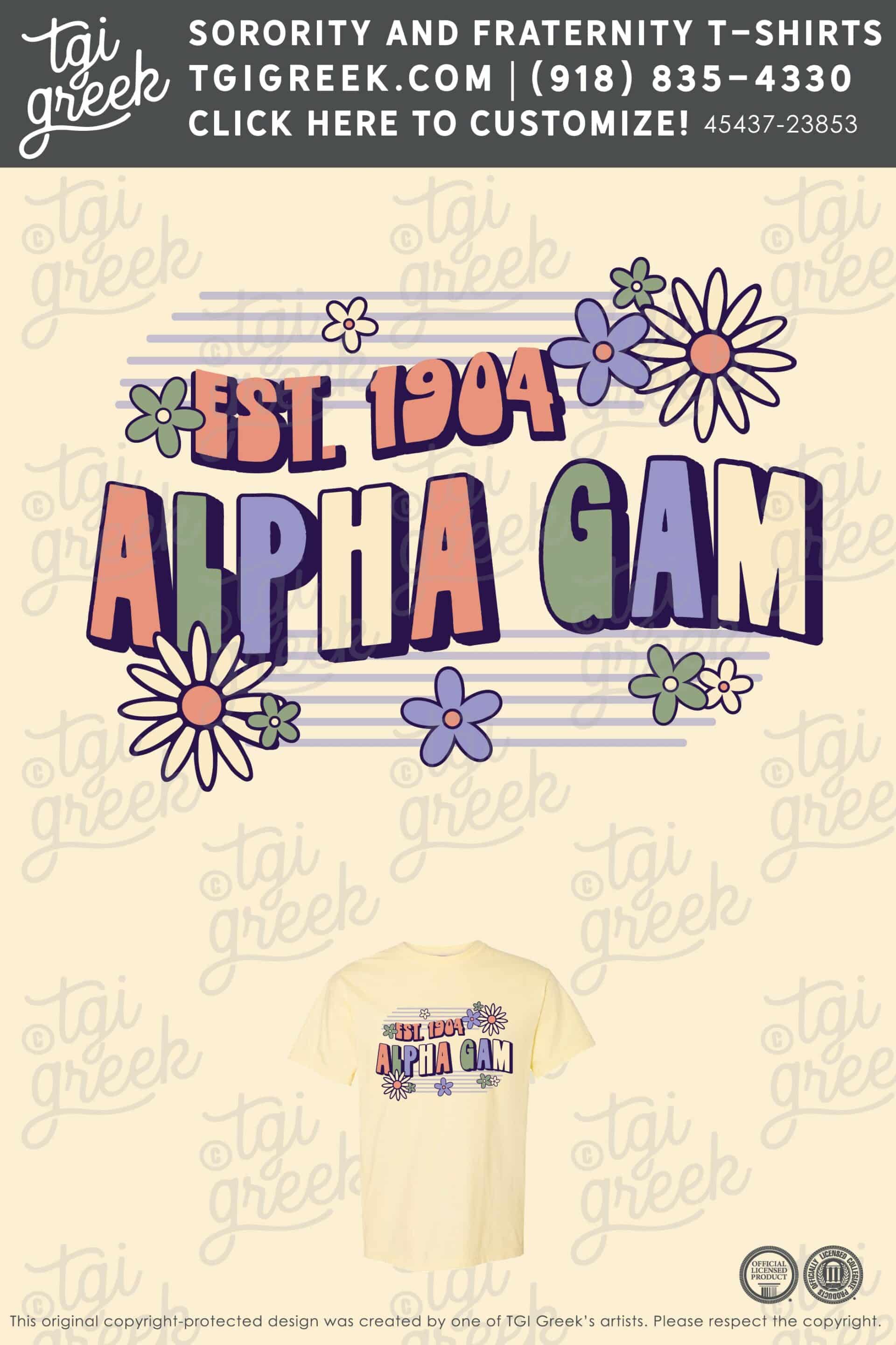 TGI – Alpha Gamma Delta Funky Floral