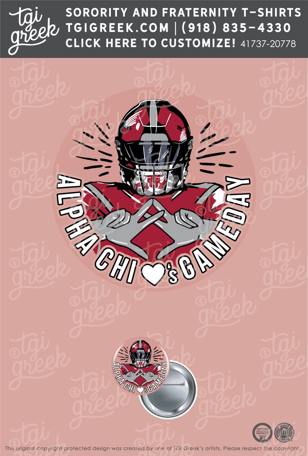 Alpha Chi Omega – OU Free Button