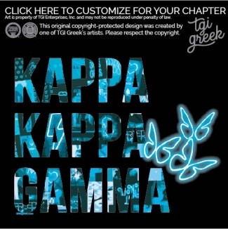 Kappa Kappa Gamma – boujee Collage – Butterflies