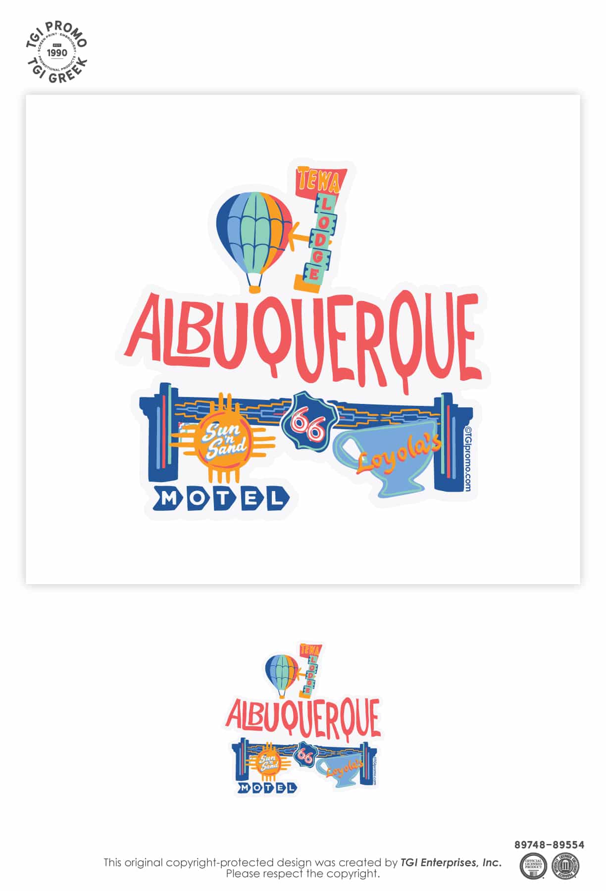 TGI Promo – Cap Cruise Albuquerque Iconic Sticker