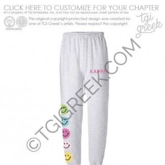 Kappa Kappa Gamma – KU smiley Sweat Pants