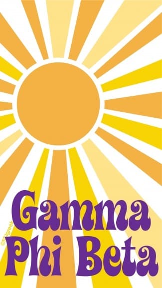 Gamma Phi Beta Sun Rays Phone Background
