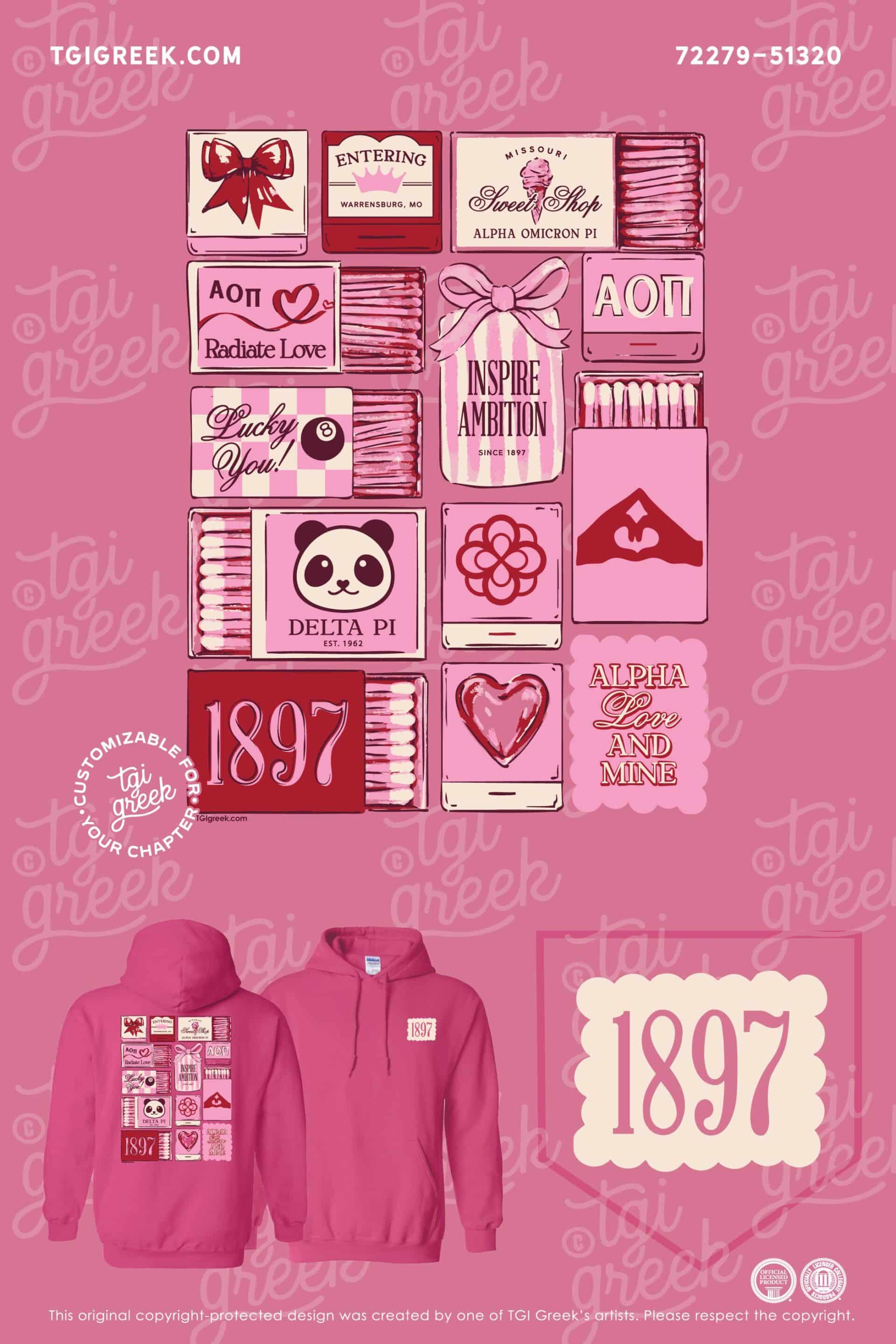 Alpha Omicron Pi – UCM Chapter Hoodie