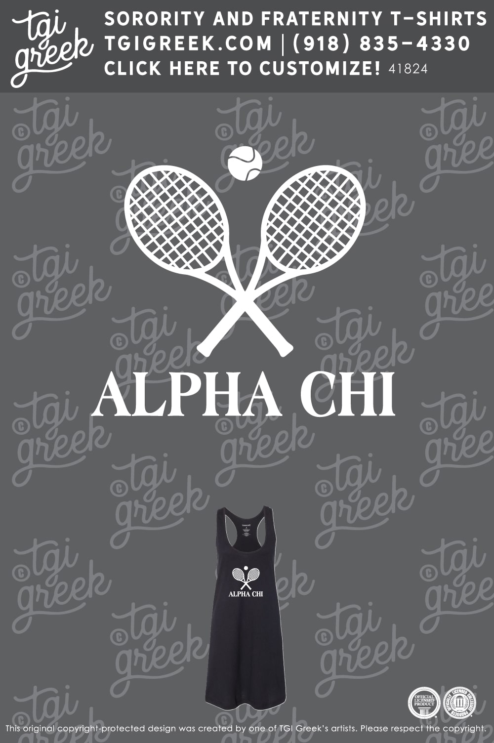 LIVE – Alpha Chi Omega Tennis Club Mini Dress