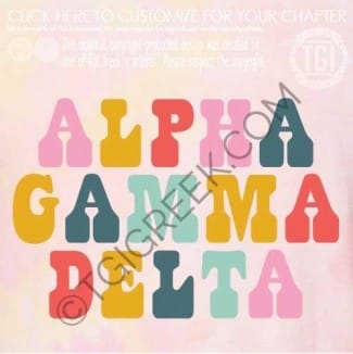 Alpha Gamma Delta – tie Dye Multi
