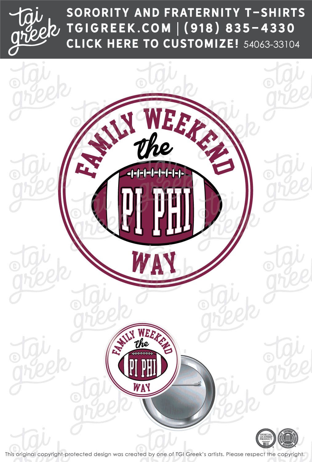 Pi Beta Phi – USCAR Family Weekend Buttons