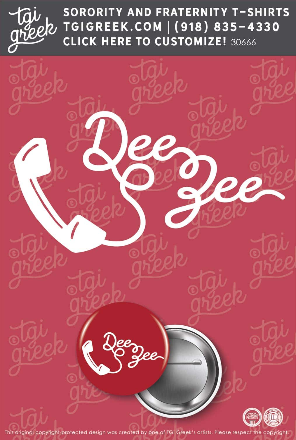Delta Zeta – ECAU Bid Day Button