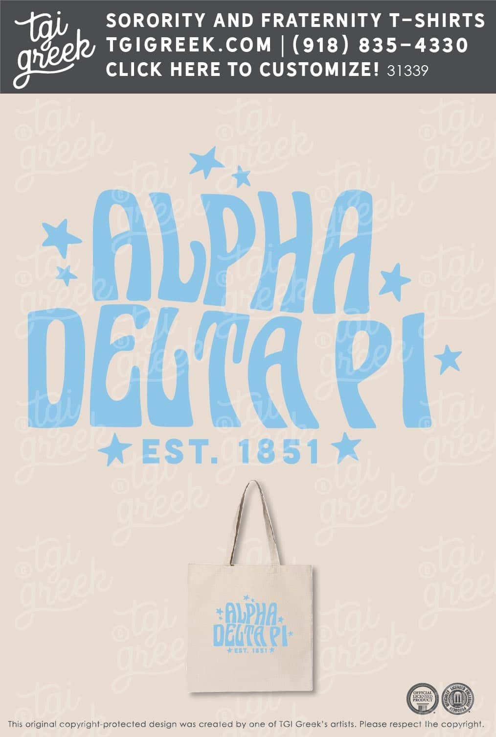 Alpha Delta Pi – MONT Bid Day Totes