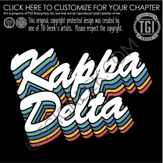 TGI – Kappa Delta Stacked Script