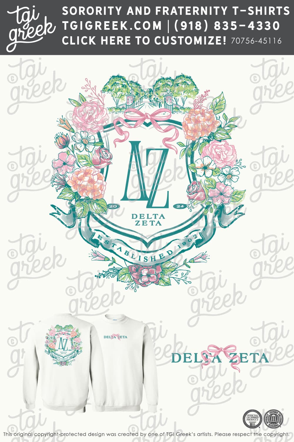 Delta Zeta – TSU Crest Merch