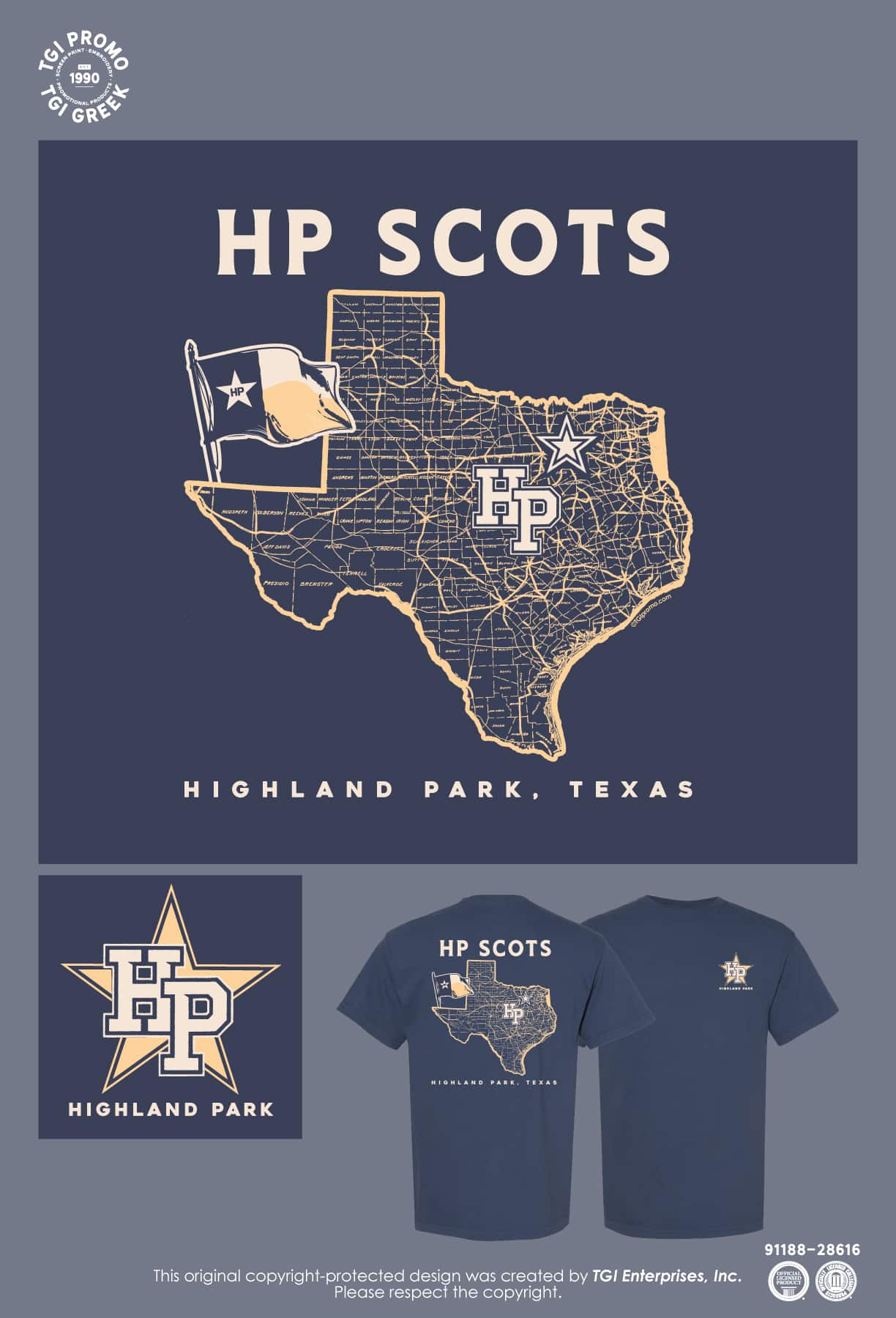 Highland Park – Texas Map