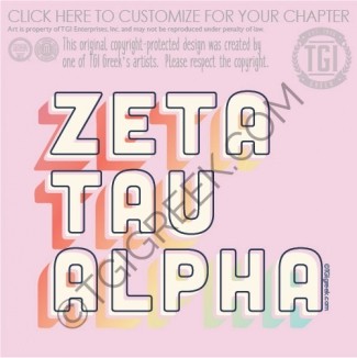 TGI Zeta Tau Alpha Rainbow