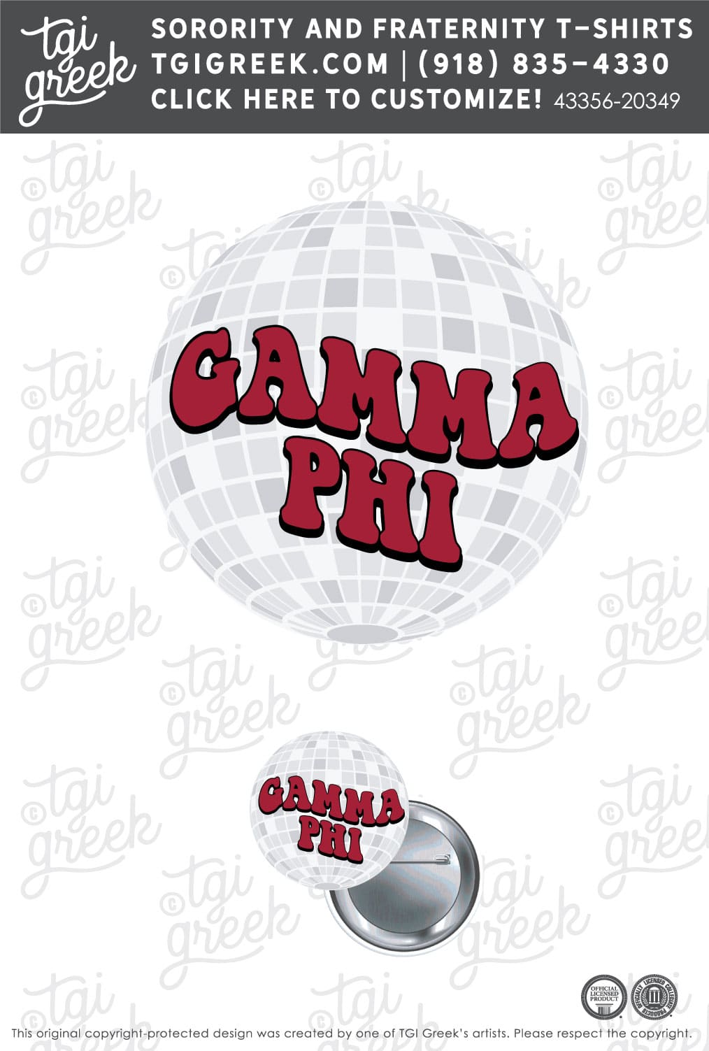 Gamma Phi Beta – OU Button