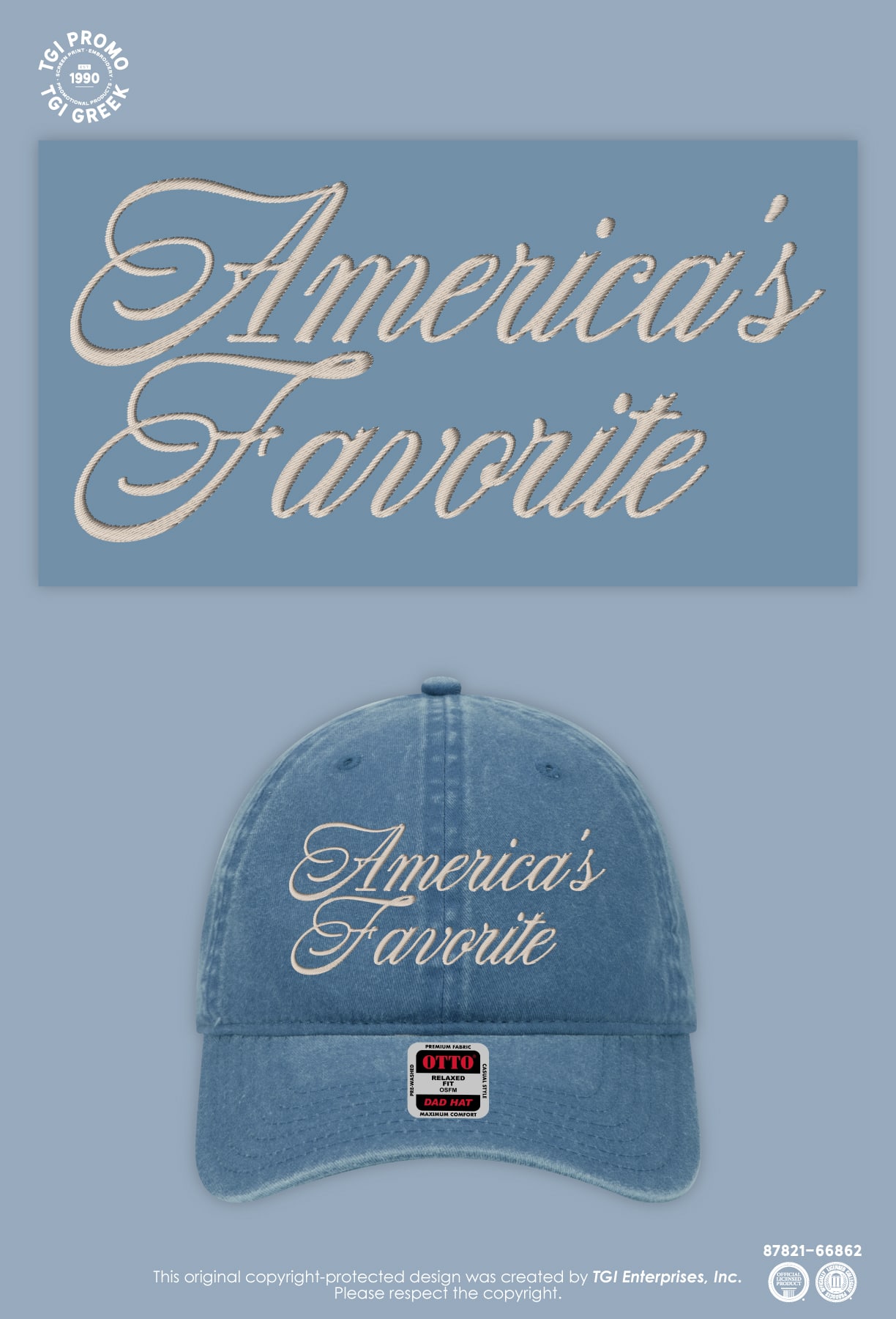 TGI Promo – Sip & Print Americas Favorite Denim Hat