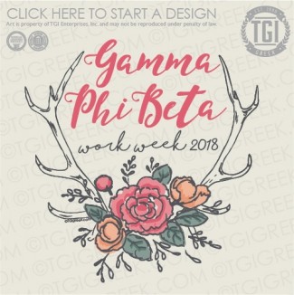 Gamma Phi Beta-TAMUC Work Week Tank Antlers