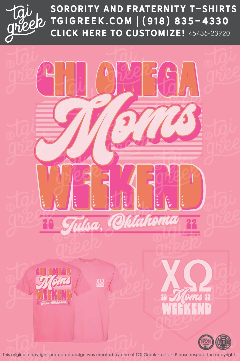 TGI – Chi Omega Moms Weekend Type