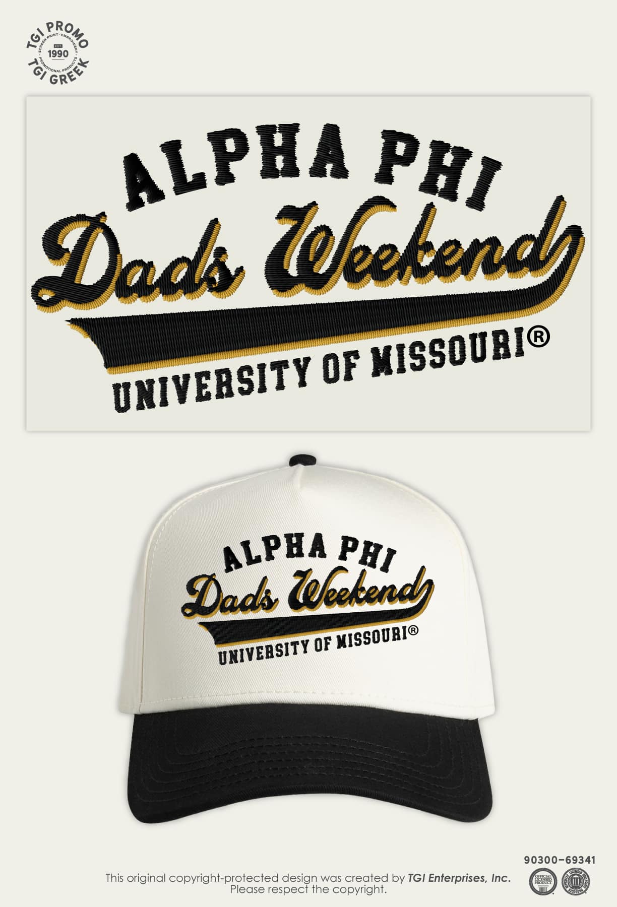 Alpha Phi – TGI Greek Mizzou Dads Weekend Hat