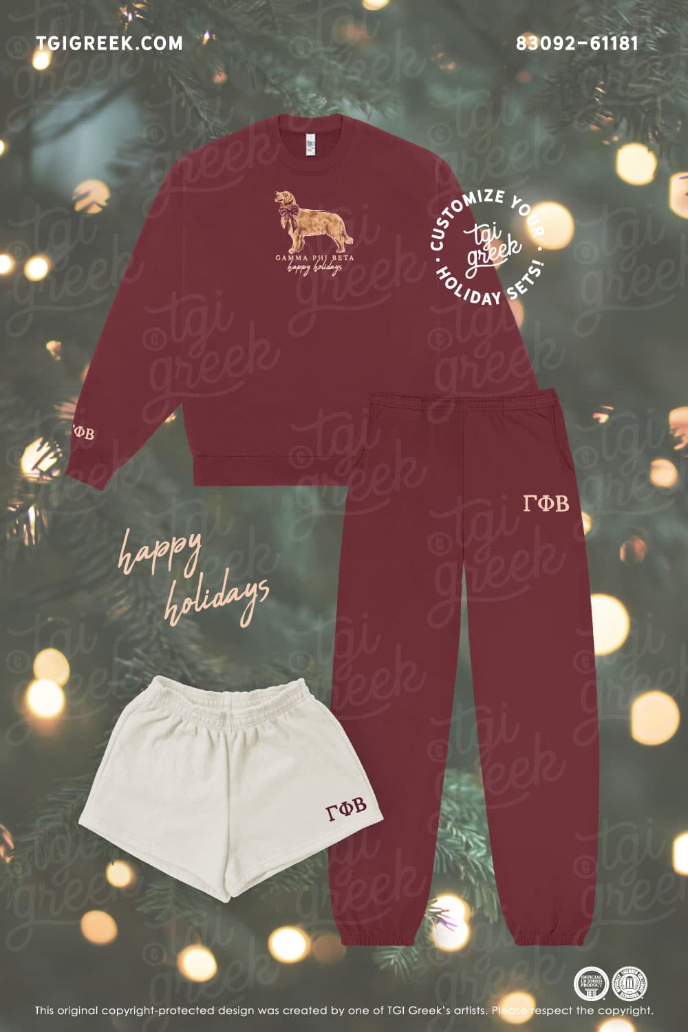 Gamma Phi Beta – TGI Holiday Retriever Set