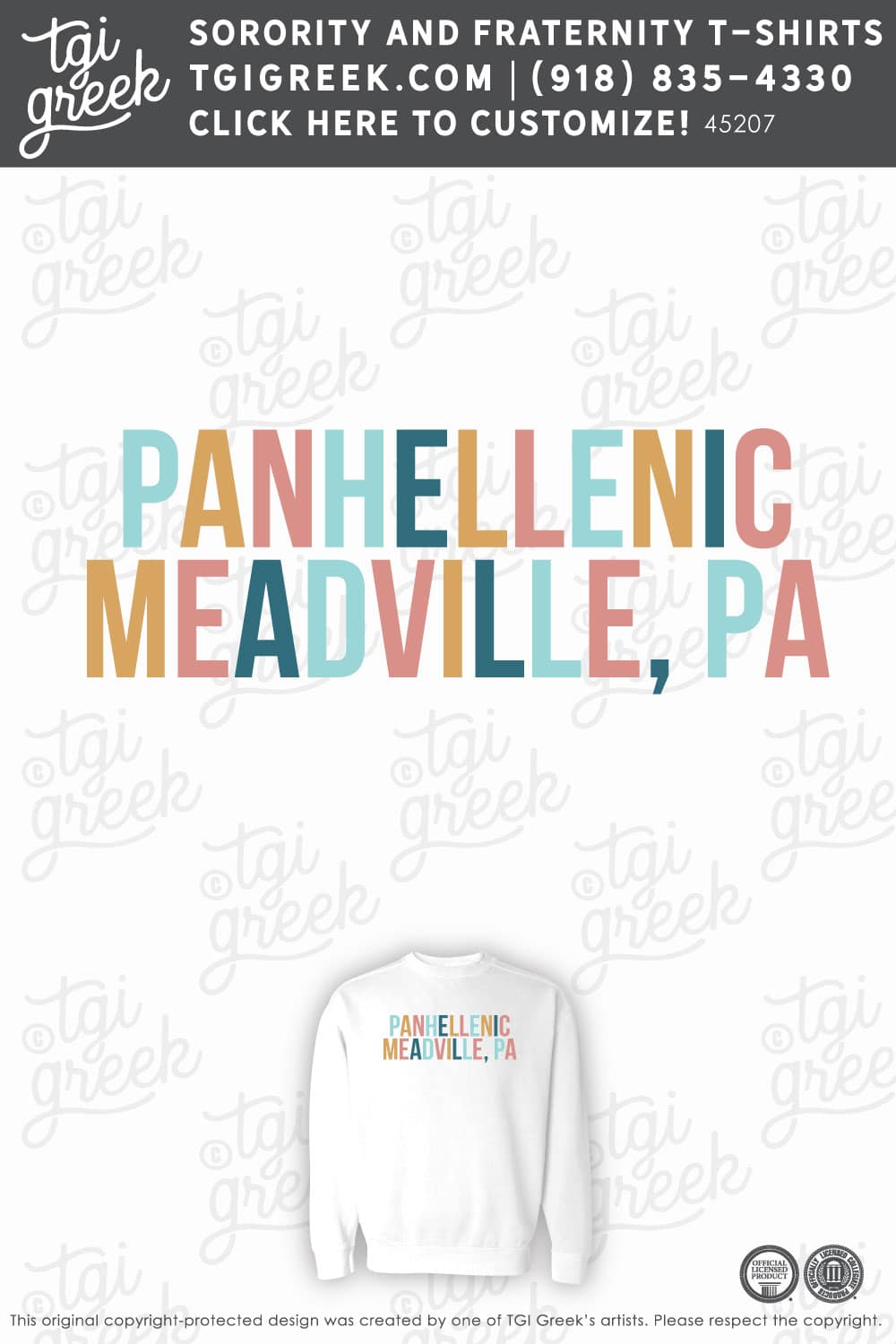 Panhellenic – ALL Recruitment Colorful Letters