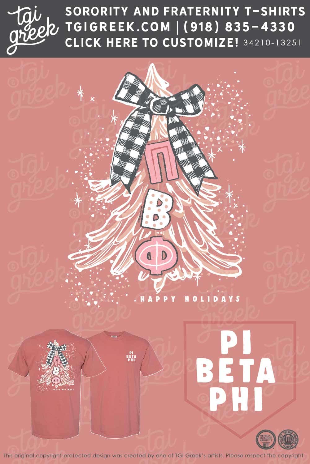 TGI – Pi Beta Phi Greek Letter Ornament
