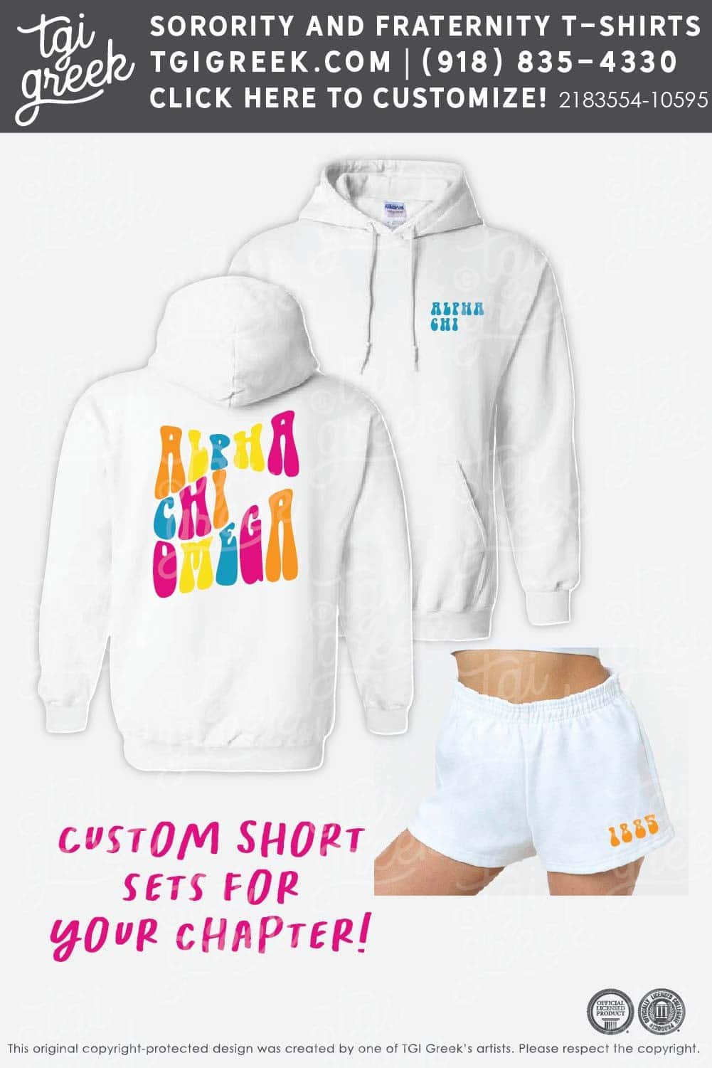 TGI – Alpha Chi Omega Short Set Live Sale