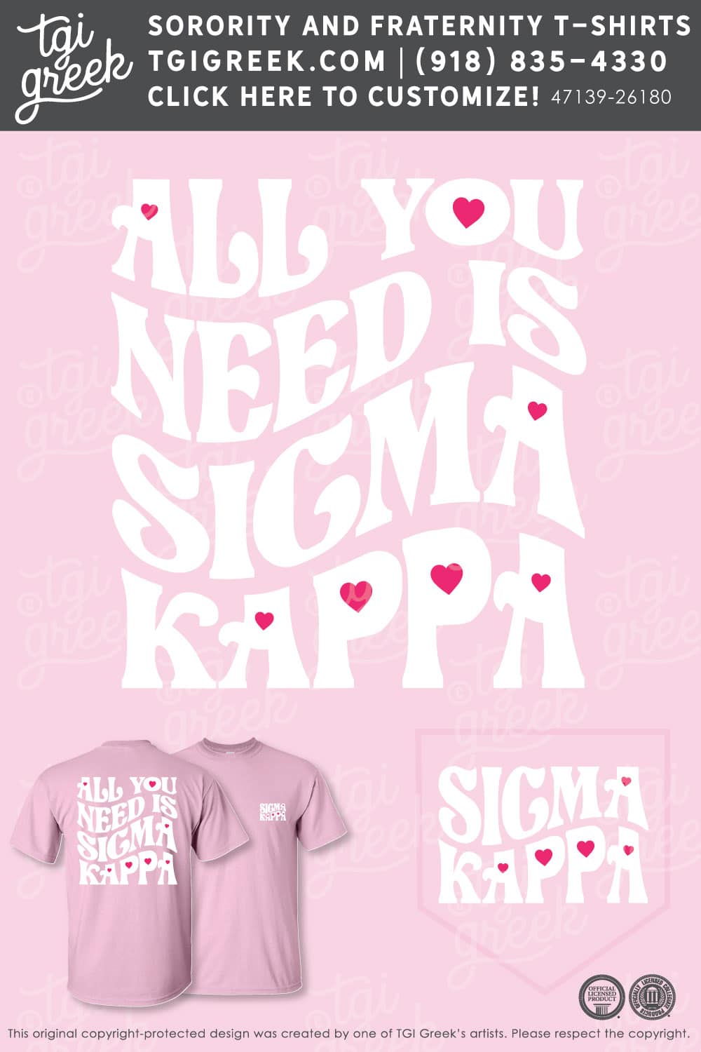 Sigma Kappa – UNLV Recruitment Pink Shirt