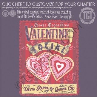 TGI Delta Kappa Valentine Social Cookie
