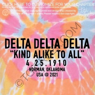 Delta Delta Delta – OU tie Dye PR