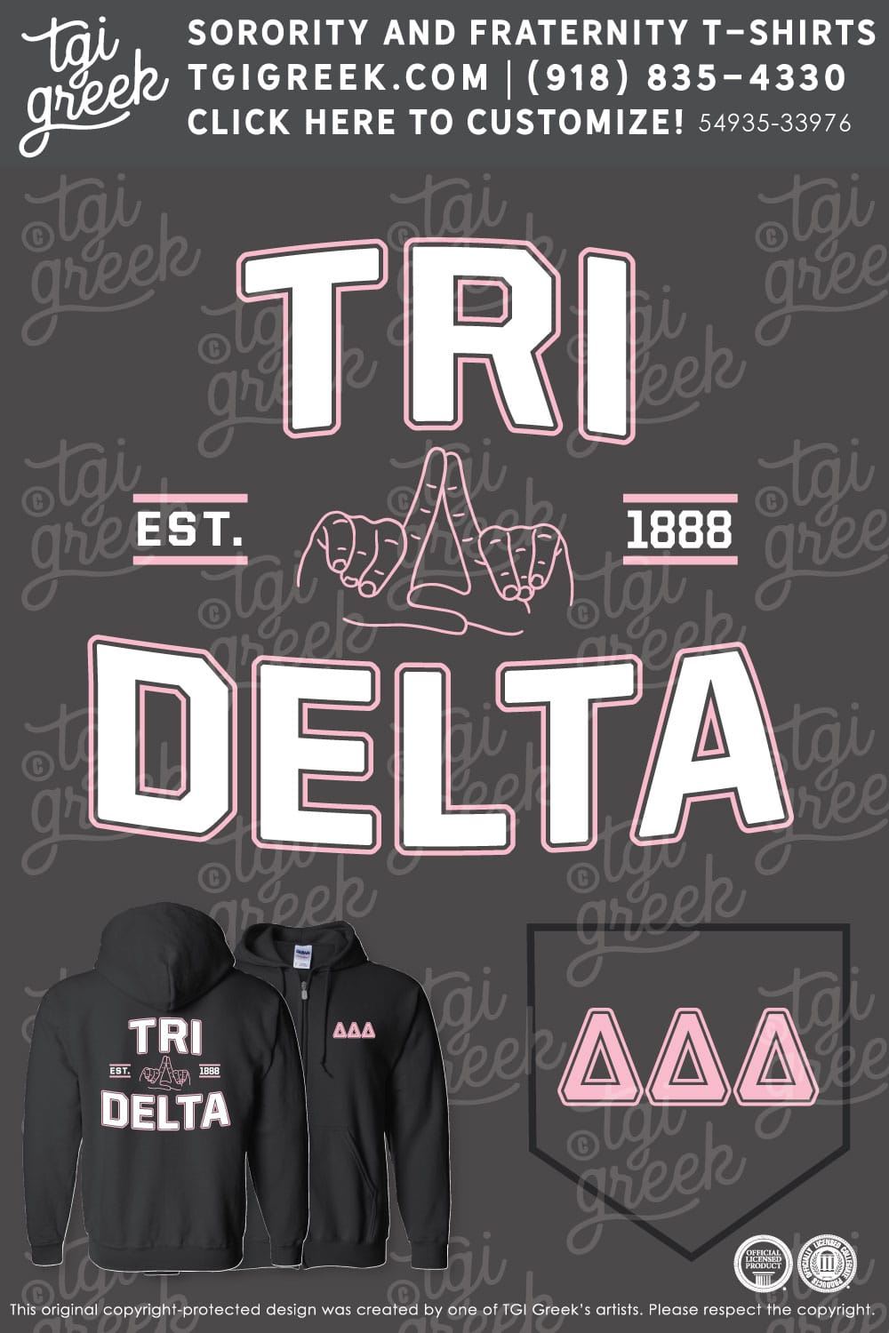 Delta Delta Delta – UCF Zip Up