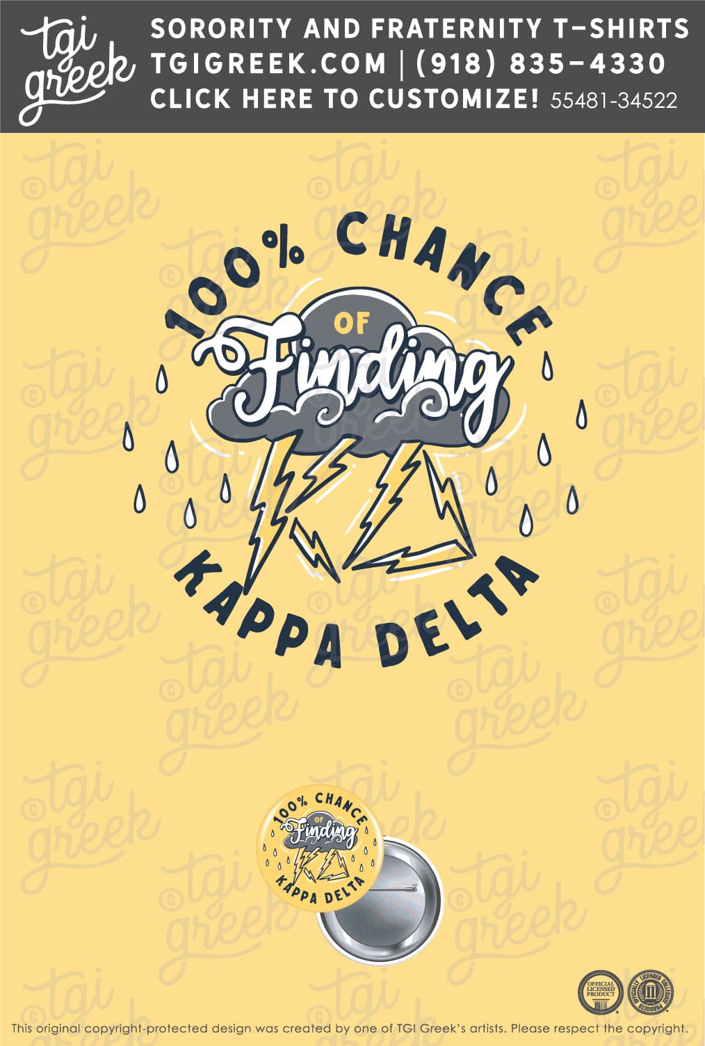Kappa Delta – COSU Bid Day Buttons
