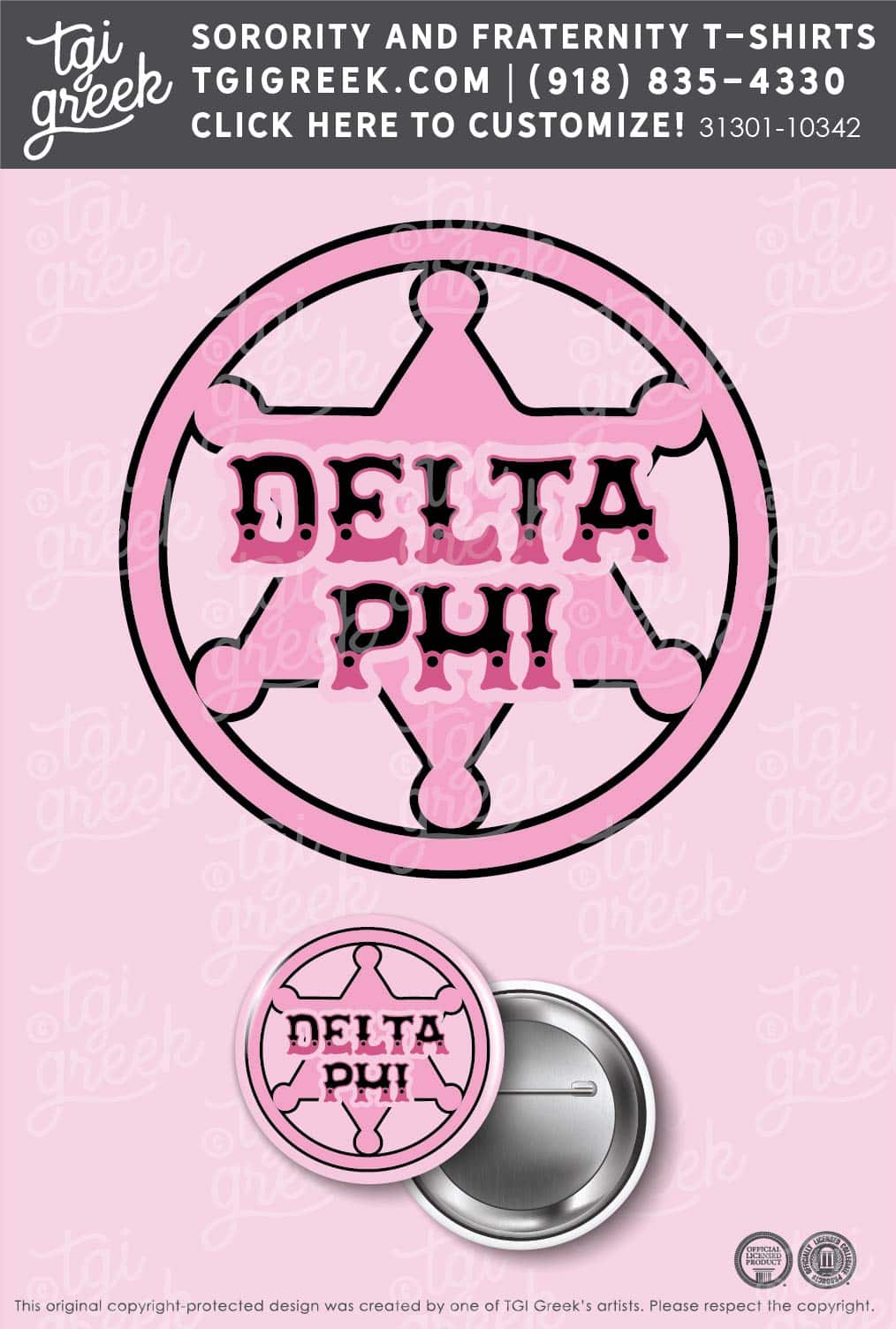 Delta Phi Epsilon – NSU Bid Day Button