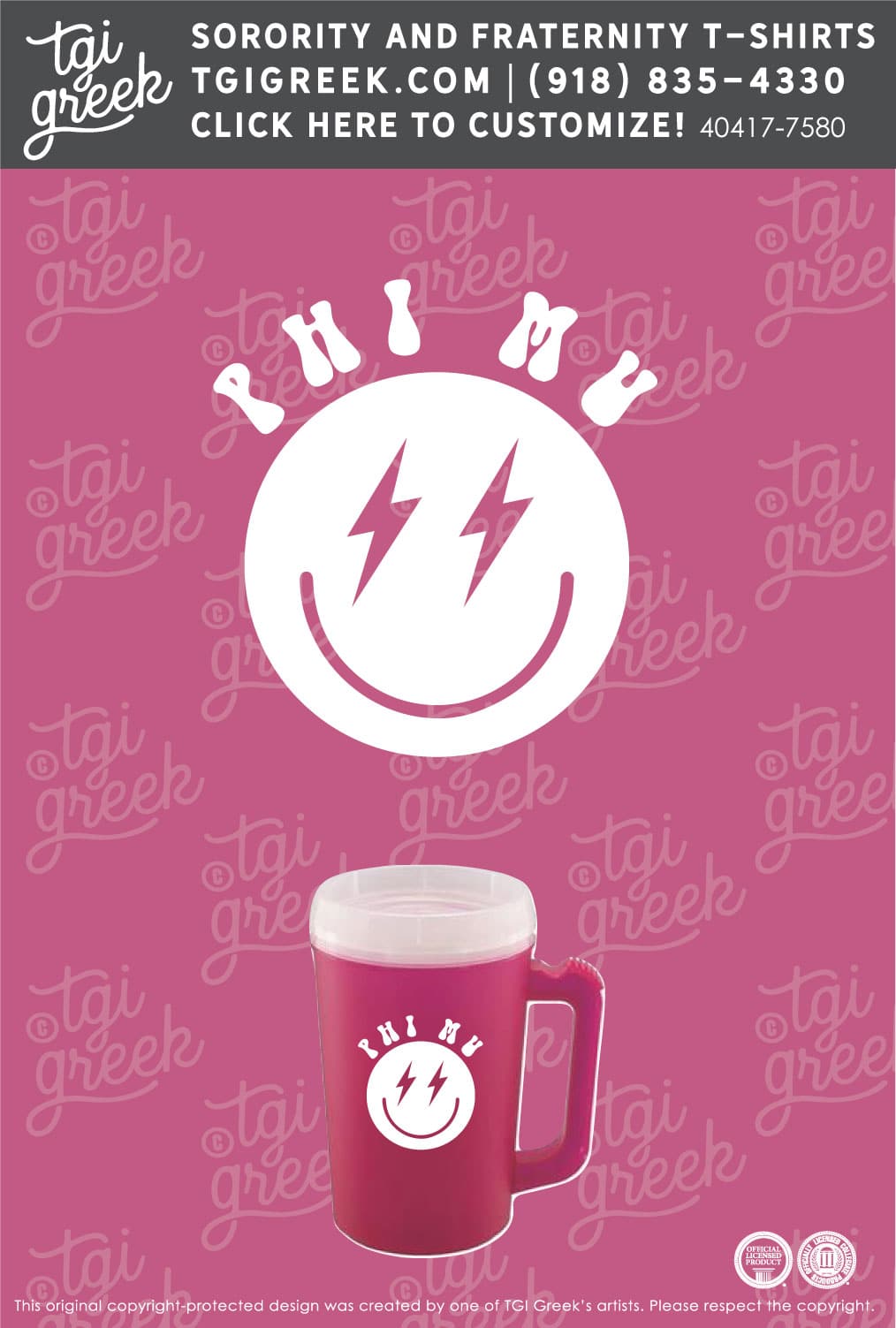 Francesca’s – Phi Mu Smile Mug