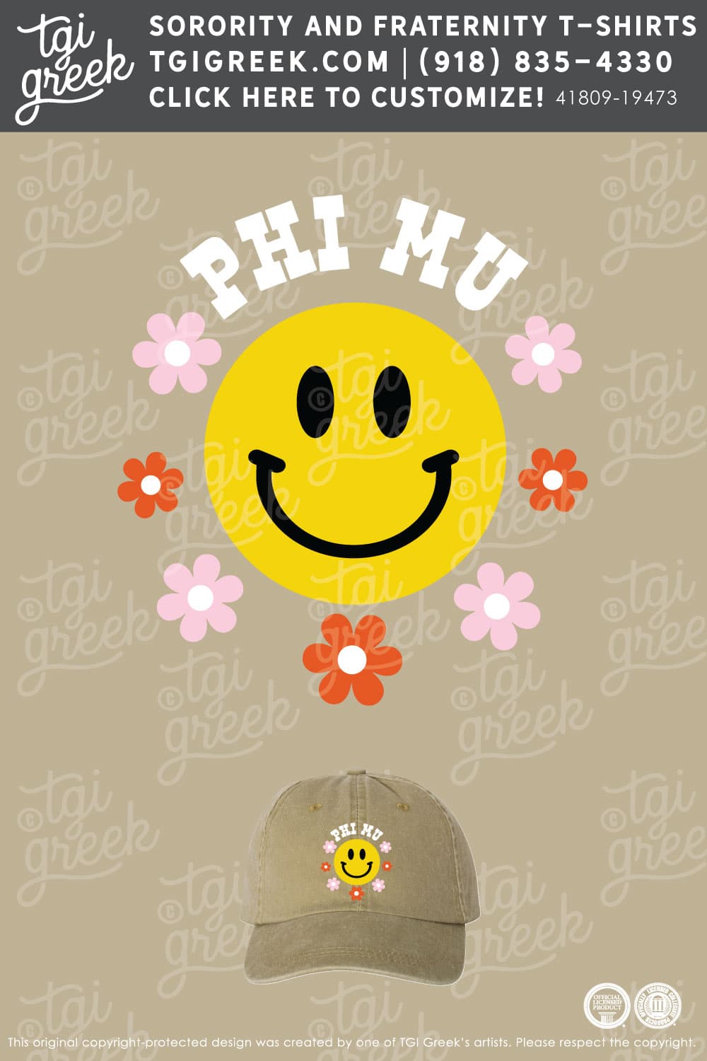 LIVE – Phi Mu Smiley Hat