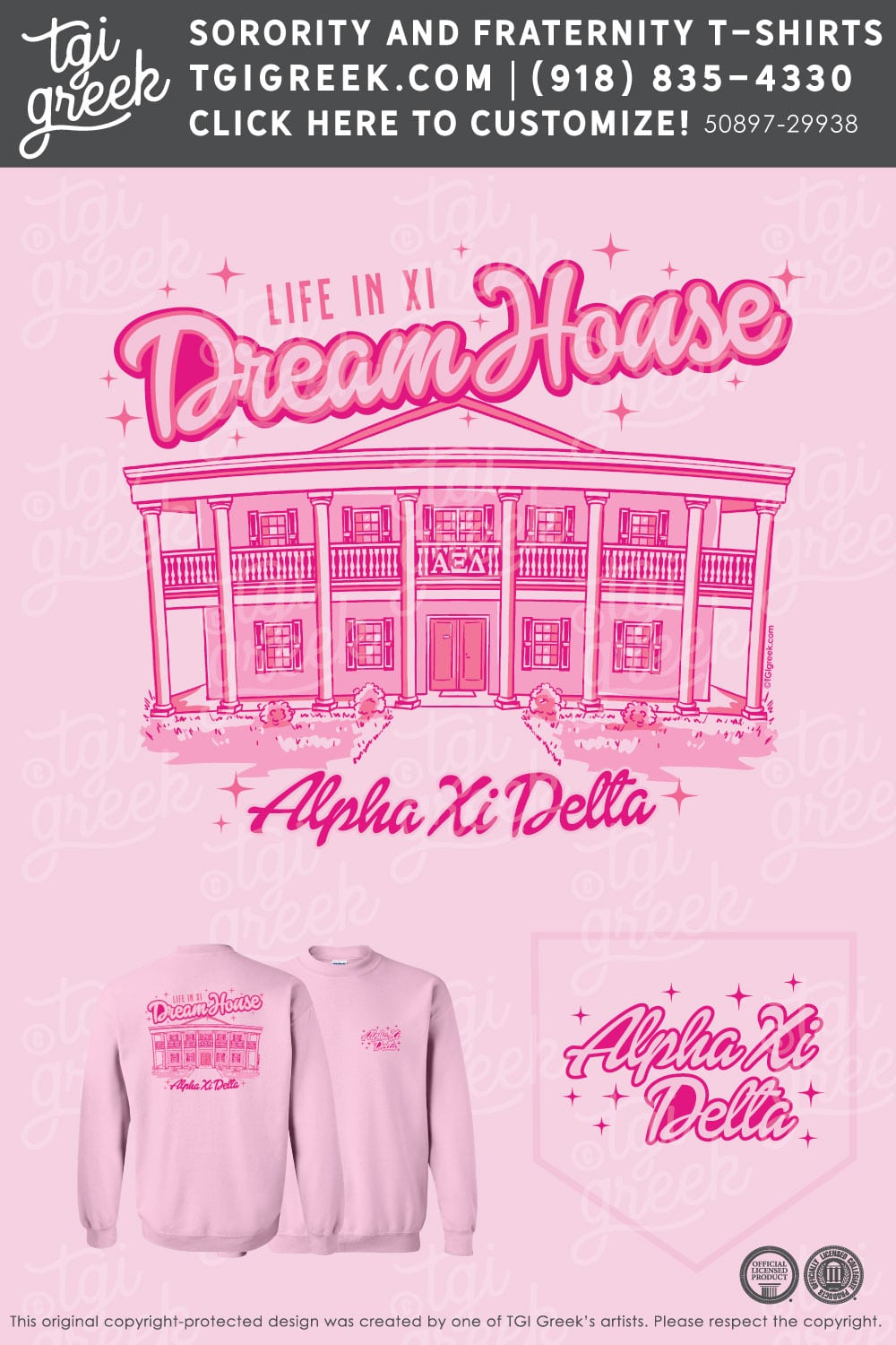 Alpha Xi Delta – UTA House Crewneck