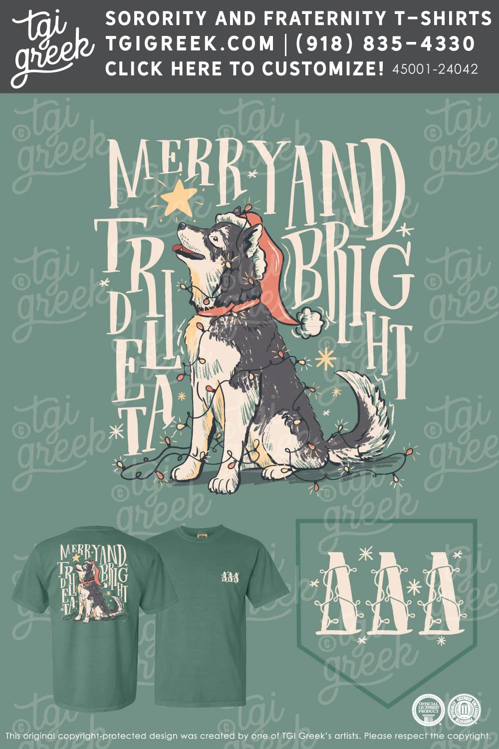 TGI – Delta Delta Delta Christmas Pup