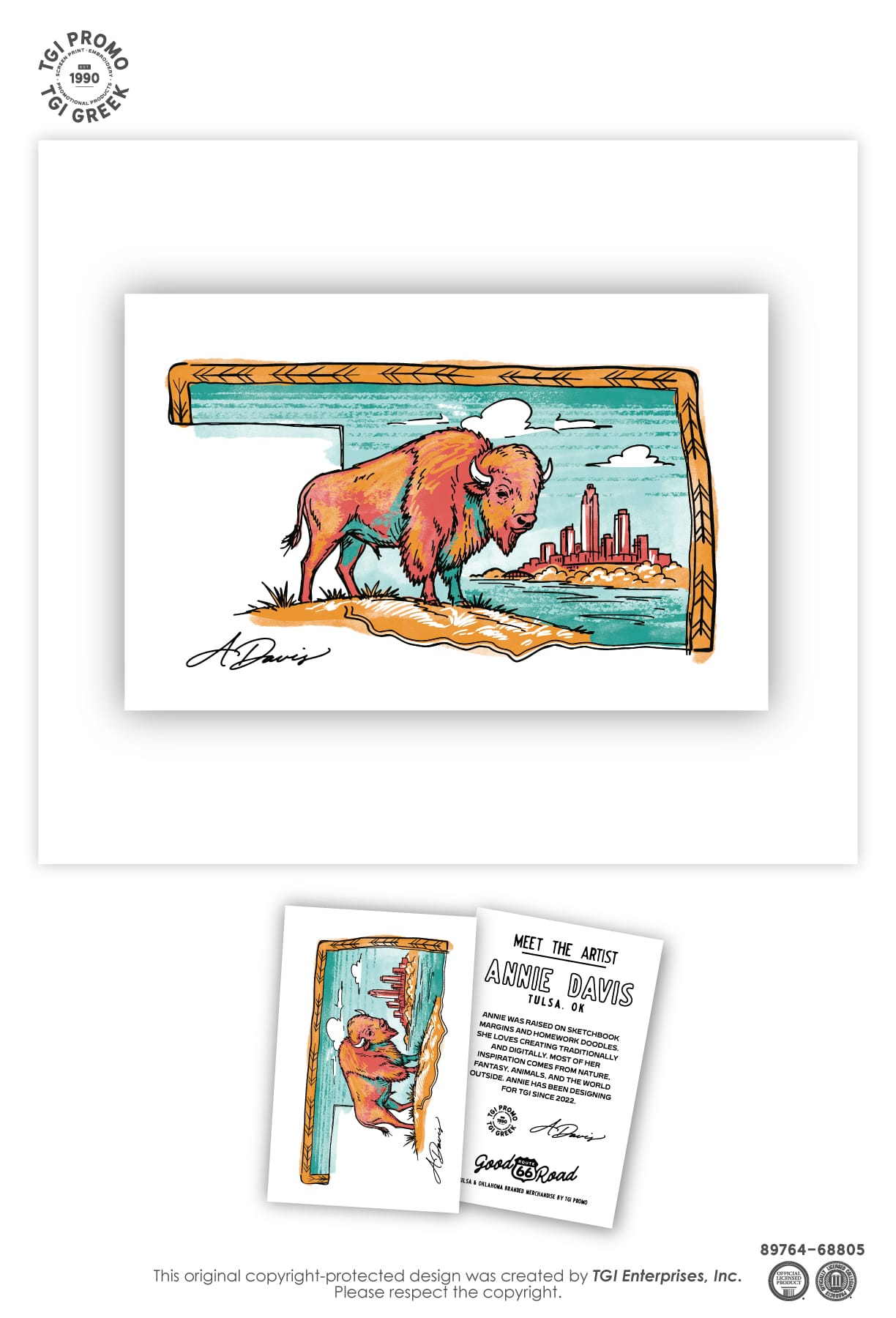 TGI Promo – Tulsa Mini Prints Native Tulsa Bison