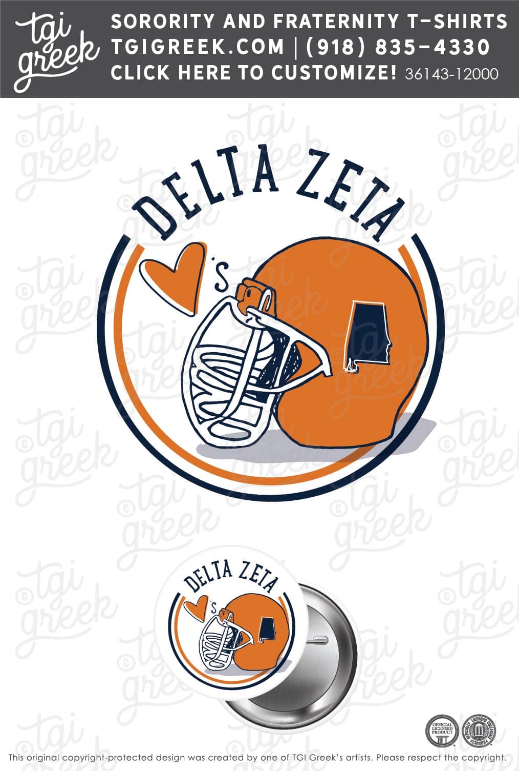 Delta Zeta – AUB FREE Bid Day Button