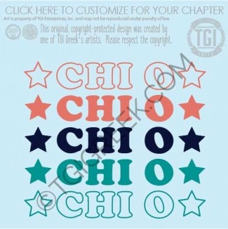 Chi Omega – drop Stars
