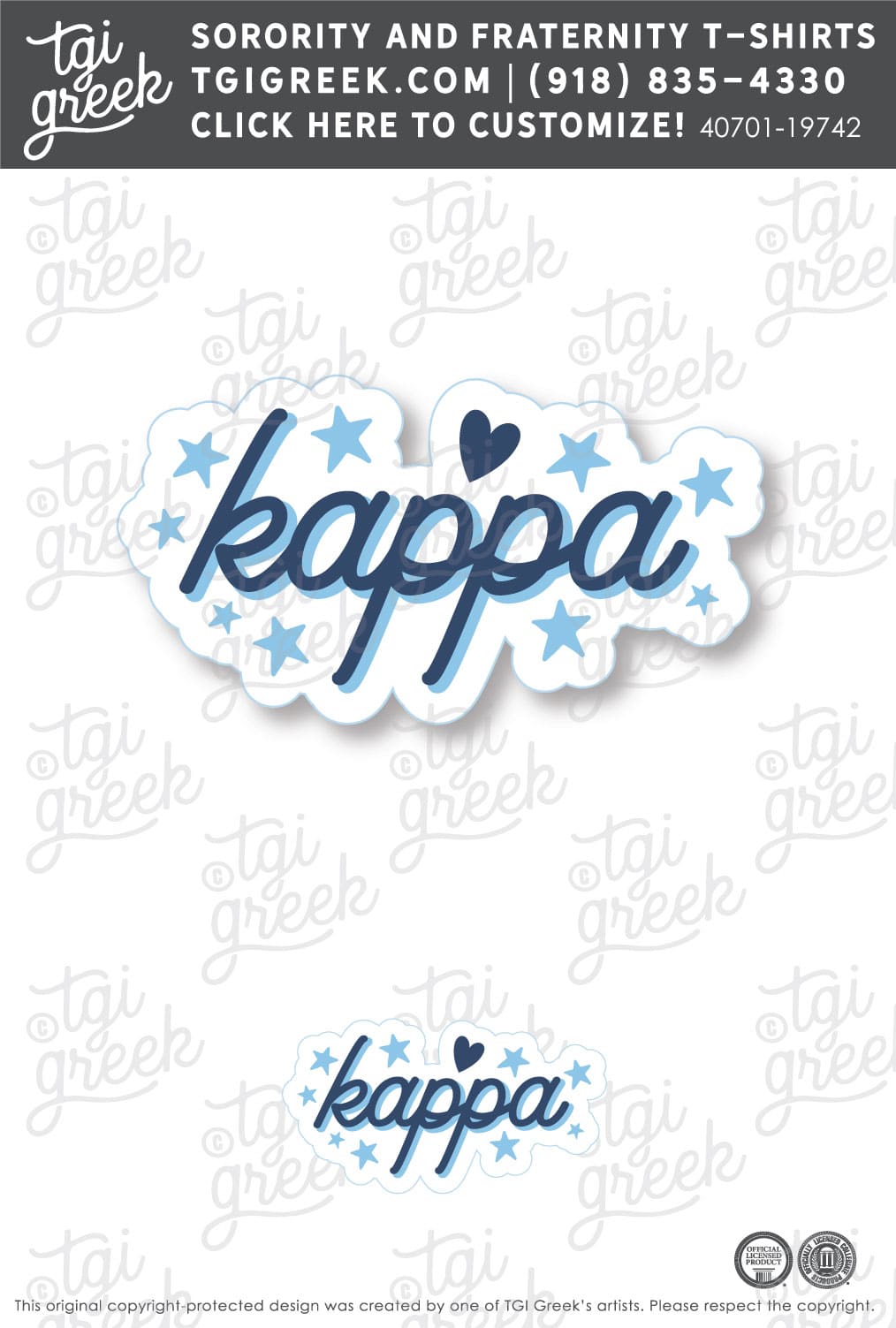 Kappa Kappa Gamma – UNCCH Free Stickers