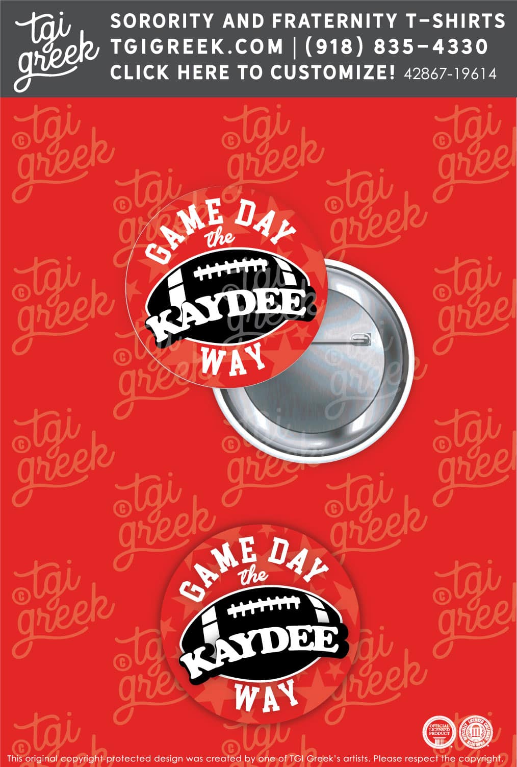 Kappa Delta – NCS Gameday Button B