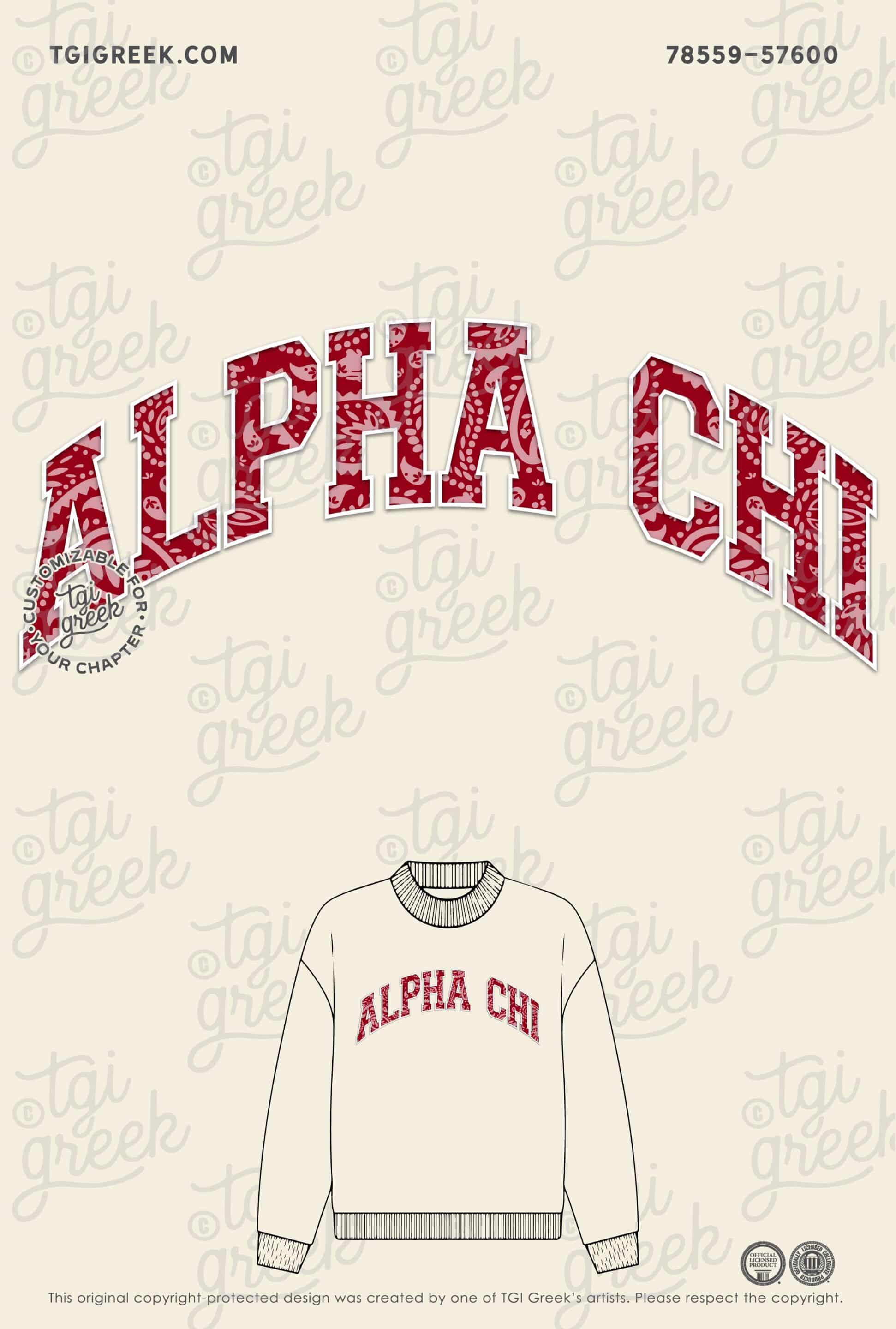 Alpha Chi Omega – TGI Paisley PR Mockneck