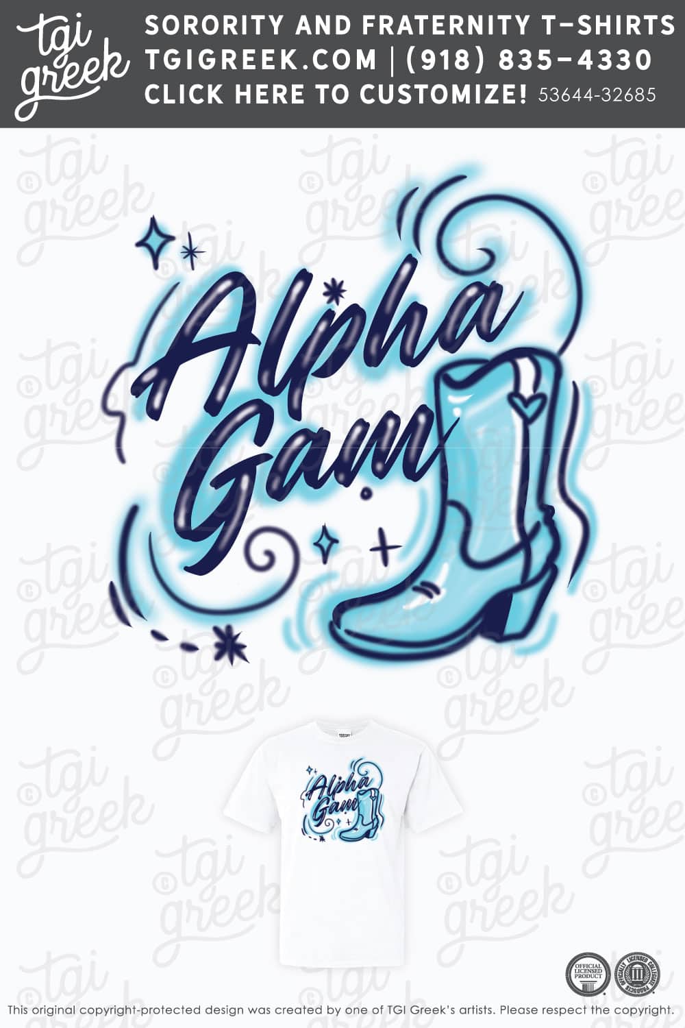 TGI – Alpha Gamma Delta Airbrush
