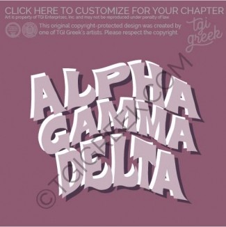 TGI – Alpha Gamma Delta Wavy Type