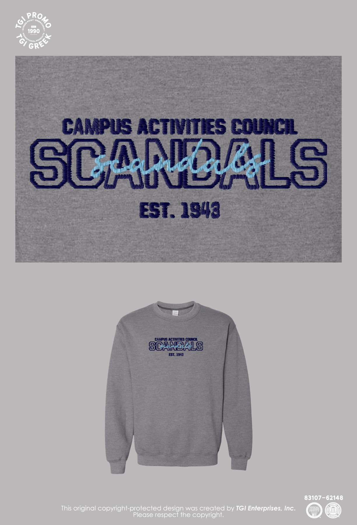 University of Oklahoma – Scandals Embroidered Crew