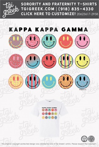 TGI – Kappa Kappa Gamma Colorful Retro Smiley