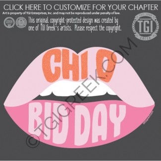 TGI – Chi Omega Bid Day Neon Lips